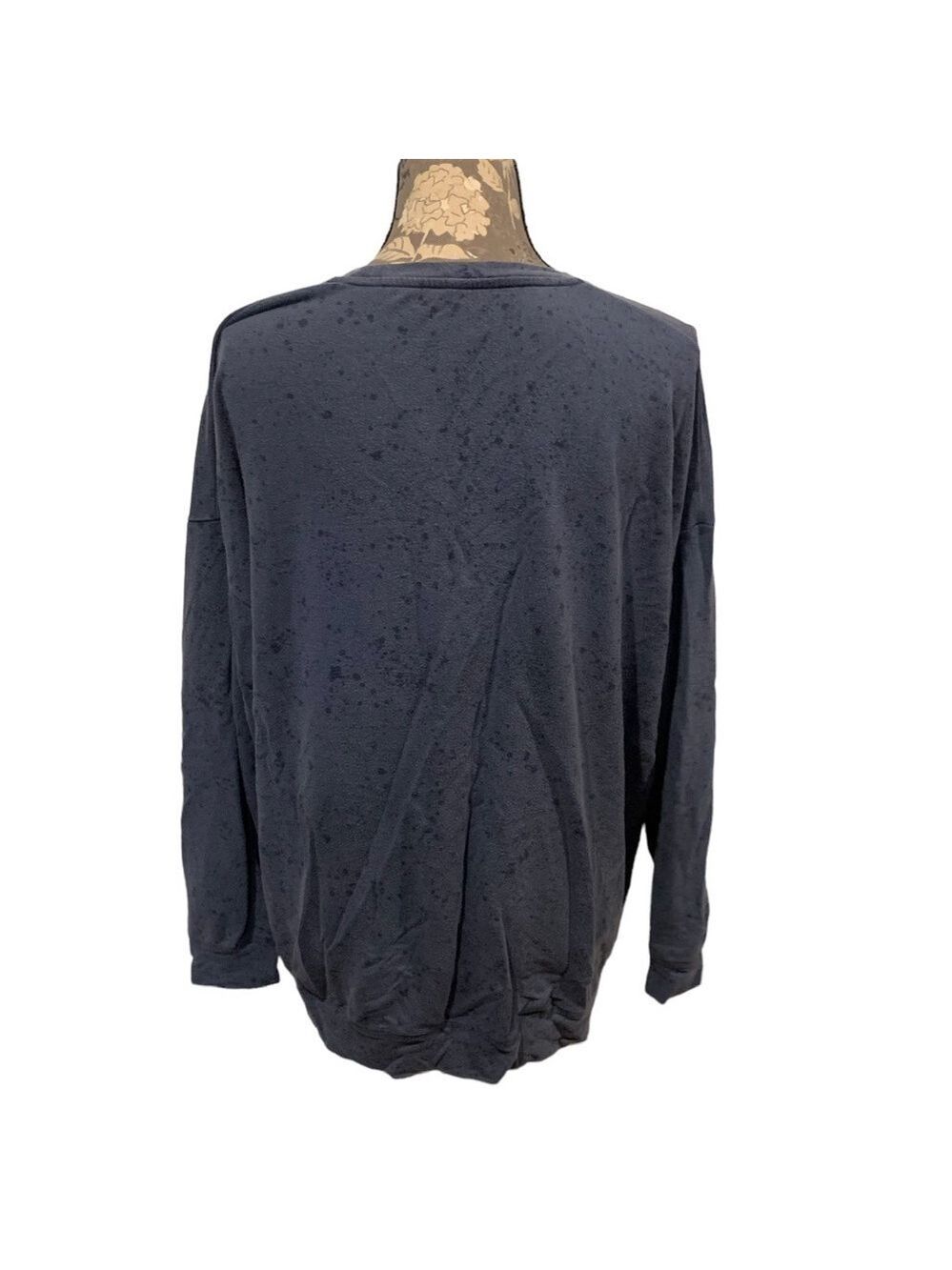 ATHLETA Studio to Street Blue Paint Splatter Crewneck Top size large - Picture 4 of 7
